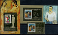 ЦАР, 1981, 100 лет Пабло Пикассо, 1 марка +2 блока на золотой фольге-миниатюра